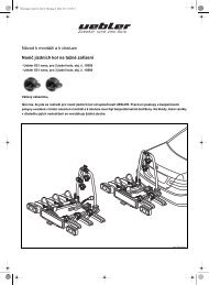 Návod k montáži a k obsluze Nosič jízdních kol na tažné ... - Uebler
