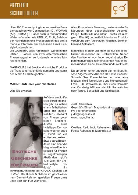 Newsletter September 2011 - Plattform sexuelle Bildung