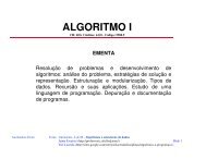 ALGORITMO I - DEINF/UFMA