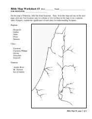 Bible Map Worksheet #3