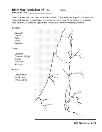 Bible Map Worksheet #3