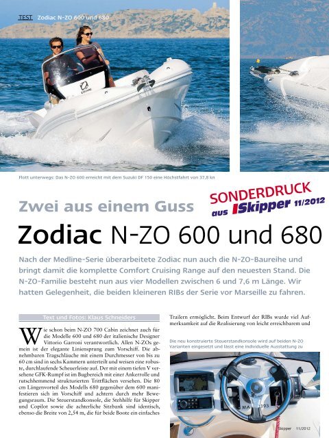 Zodiac N-ZO 600 und 680