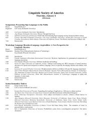 View the preliminary program online as a PDF - Linguistic Society of ...