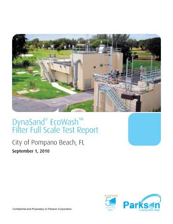 DynaSand® EcoWash™ Filter Full Scale Test Report - Parkson ...