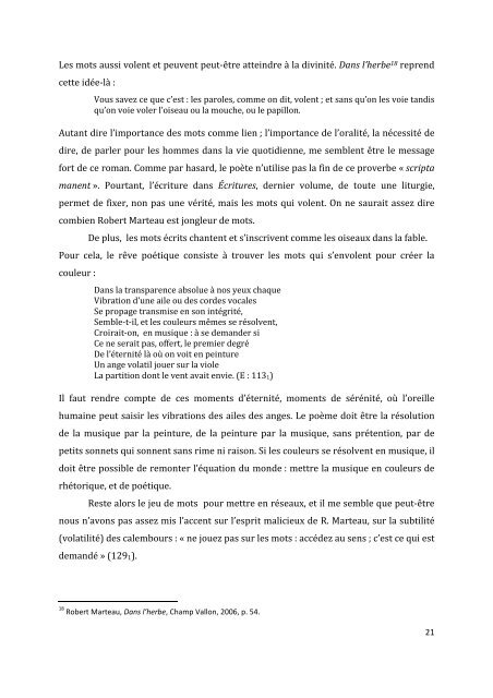 Les oiseaux dans Ãcritures - Centre de recherche en poÃ©tique et ...