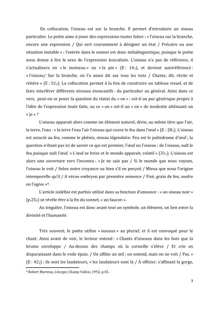 Les oiseaux dans Ãcritures - Centre de recherche en poÃ©tique et ...