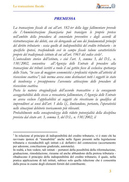 La transazione fiscale - Direzione regionale Sicilia - Agenzia delle ...