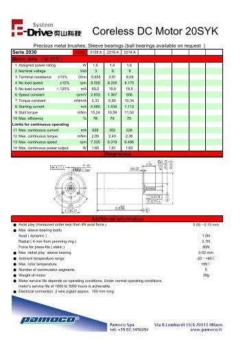 Coreless DC Motor 20SYK