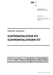 ELEKTROINSTALLATEUR EFZ ELEKTROINSTALLATEURIN EFZ