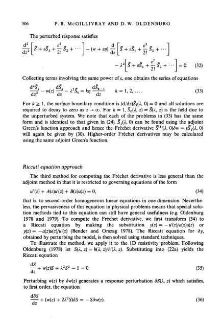 METHODS FOR CALCULATING FRÃCHET DERIVATIVES AND ...