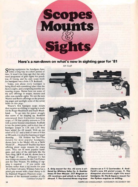 American Handgunner Nov/Dec 1981