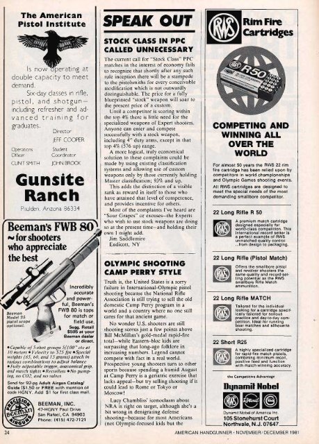 American Handgunner Nov/Dec 1981