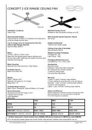 CONCEPT 2 ICE RANGE CEILING FAN - Hunter Pacific
