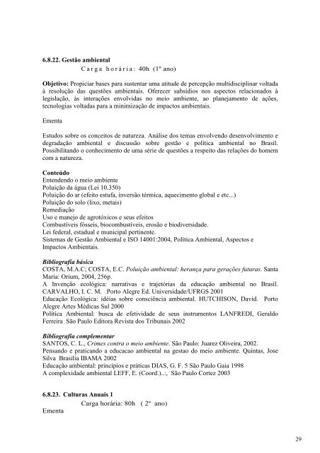 Projeto PedagÃ³gico do Curso TÃ©cnico em AgropecuÃ¡ria Integrado ...