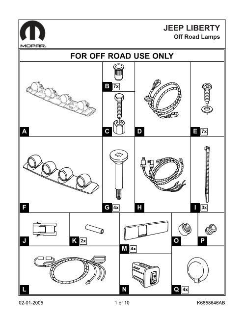 Jeep Liberty Light Bar Installation Instructions - Jeep World