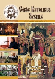 GÃ¶rÃ¶gkatolikus Szemle 2009. oktÃ³ber - Magyar GÃ¶rÃ¶gkatolikus ...