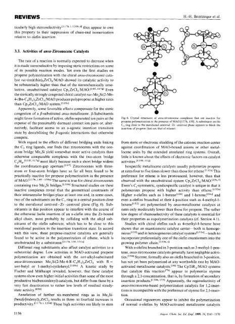 Stereospecific Olefin Polymerization with Chiral Metallocene Catalysts