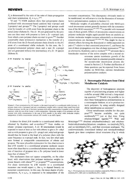 Stereospecific Olefin Polymerization with Chiral Metallocene Catalysts