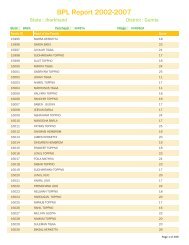 BPL Report 2002-2007 - District Administration, Gumla, Jharkhand