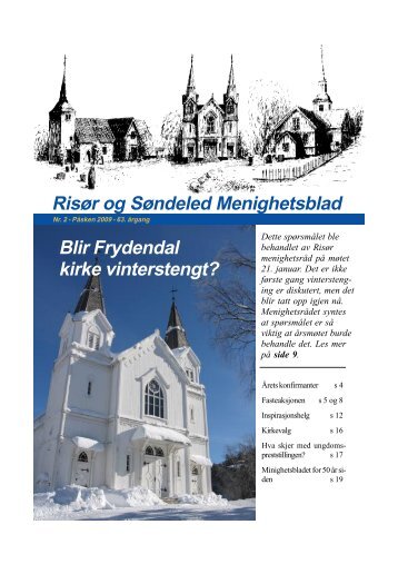 Nummer 2, pÃ¥sken 2009 - RisÃ¸r kirkelige fellesrÃ¥d - Den norske kirke