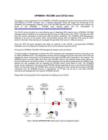 UPSMAN / RCCMD and CS122 intro - Meta System Deutschland