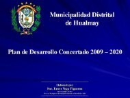 Page 1 Municipalidad Distrital de Hualmay Plan de Desarrollo ...