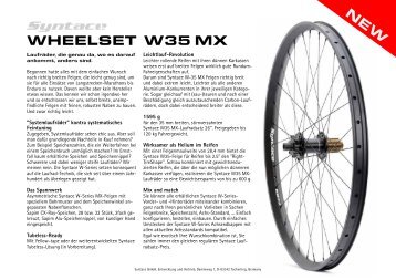 NEW WHEELSET W35 MX - Syntace