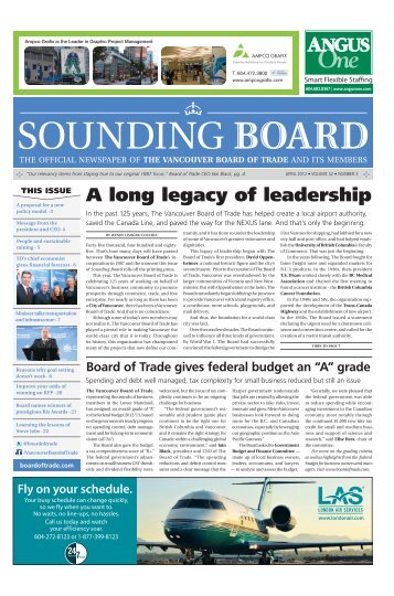 A long legacy of leadership - Vancouver Board of Trade