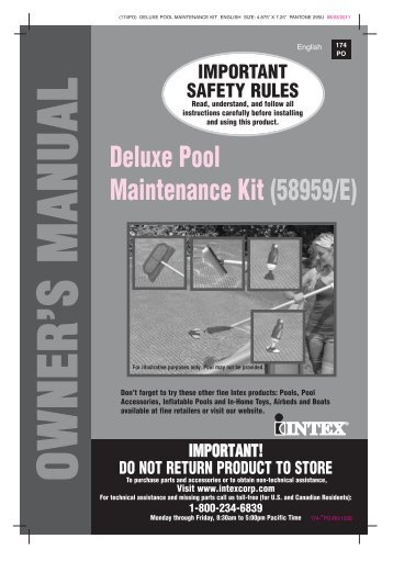 Manual Above Ground Pools Inflatables Ready To Use Intex