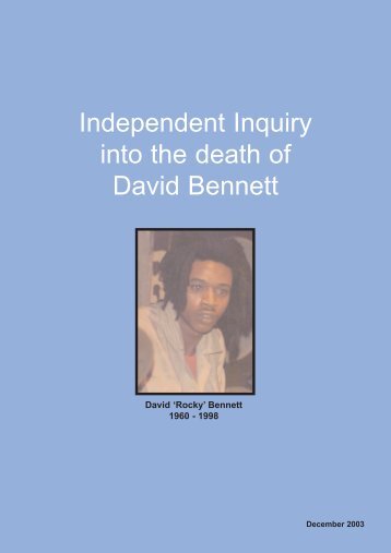 Independent Inquiry into the death of David Bennett