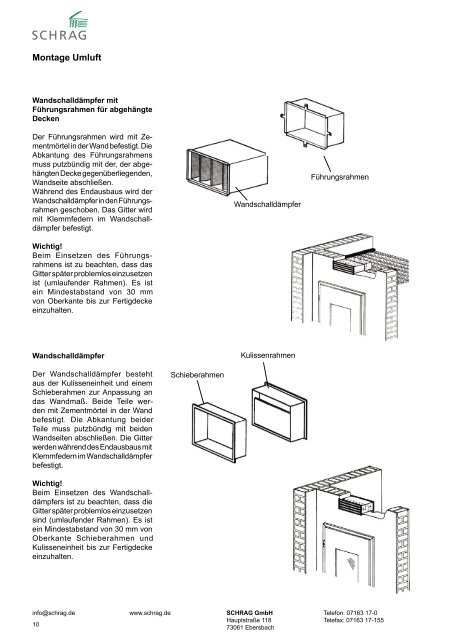 Montagehinweise