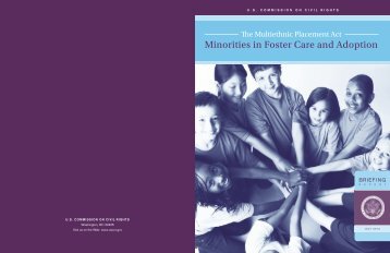 Multiethnic Placement Act: Minorities in Foster Care - U.S. ...