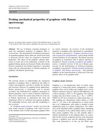 Probing mechanical properties of graphene with Raman spectroscopy