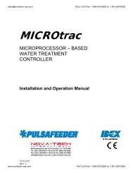 Pulsafeeder Microtrac Water Treatment Controller IOM - Nova-Tech ...