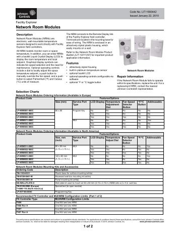 Facility Explorer Network Room Modules Catalog Page - Johnson ...