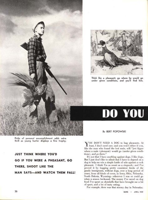 GUNS Magazine April 1959