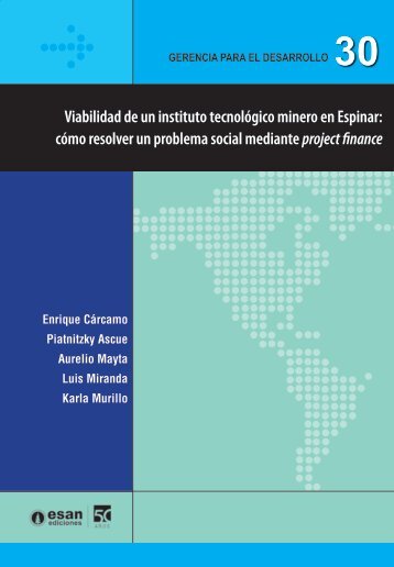 Viabilidad de un instituto tecnolÃ³gico minero en Espinar ... - Esan