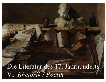 Buch von der Deutschen Poeterey - Literaturwissenschaft-online