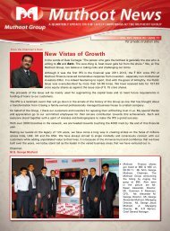 New Vistas of Growth - Muthoot Group