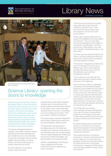 Library News - The University of Western Australia