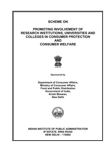 Scheme on Promoting Consumer Protection and Consumer Welfare