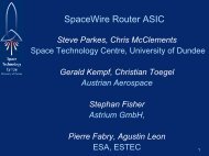 SpaceWire Router ASIC - Microelectronics - ESA