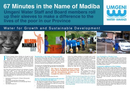 67 Minutes in the Name of Madiba - Umgeni Water