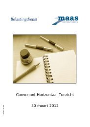 Convenant Belastingdienst / Maas