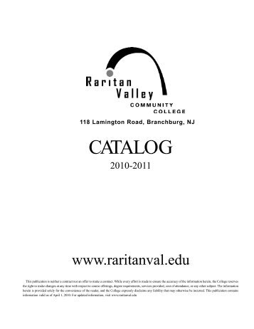 CATALOG - Raritan Valley Community College