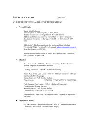 CURRICULUM VITAE AND LIST OF PUBLICATIONS
