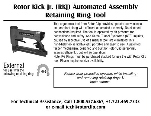 External Rotor Kick Jr. (RKJ) Automated Assembly ... - Rotor Clip