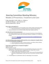 Steering Committee Meeting Minutes - CDC Viral Hepatitis Action ...