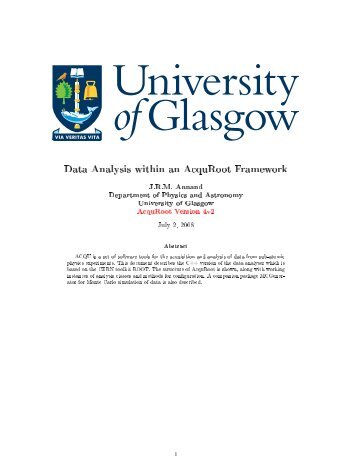 Data Analysis within an AcquRoot Framework - Nuclear Physics ...