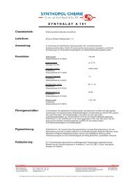 Synthalat A 191 - Synthopol Chemie